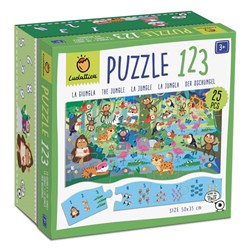 Ludattica Lernpuzzle Dschungeltiere - 25 Teile aus Karton