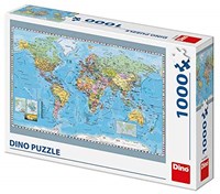 Dino Weltkarte (auf Englisch) - 1000 Teile-2