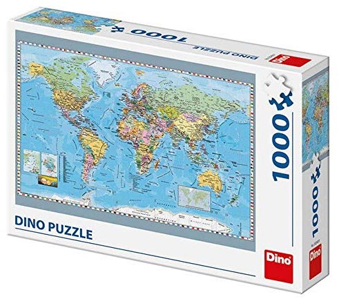 Dino Weltkarte (auf Englisch) - 1000 Teile-2