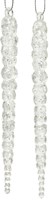 Decoris Christbaumanhänger Eiszapfen Acryl Glitter Weihnachtsdeko 14 cm 2 Stück