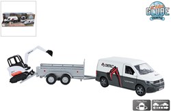 Kids GLOBE Volkswagen Spielzeugauto VW Transporter 27cm grau