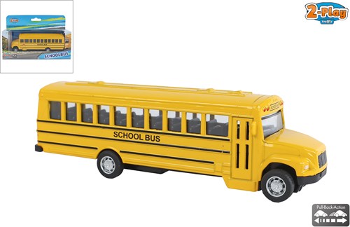 2-Play amerikanischer Schulbus Spielzeugbus - Die-Cast Pull Back 14cm