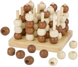 Goki Holz Strategiespiel Tic Tac Toe 3D - Lernspielzeug