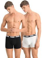 Puma Basic Boxer (2er-Pack) Schwarz/Weiß - L
