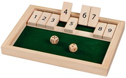Goki Shut the box Holz Würfelspiel Lernspiel Gesellschaftsspiel
