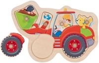 Goki Holz Steckpuzzle Radlader - Motorikspielzeug für Kinder-2