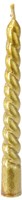 Decoris Kerzen Swirl Gold Weihnachtsbaumkerzen Set 8 Stück 10cm