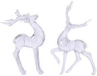 Decoris Hirsch Figur Acryl klar 12x20cm Dekoration