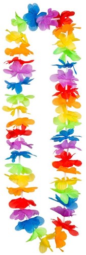 Boland Hawaii-Kranz Luxus Rainbow Blumenkranz bunt Party Accessoire