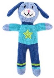 Kuscheltier gestrickter Hundejunge 24 cm