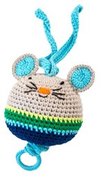 Global Affairs Schmuckschatulle Spieluhr Häkelmaus blau Kinderzimmer Geschenk