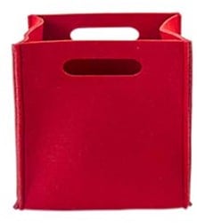 Aufbewahrungsbox Filz 20x20 cm rot