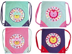 Global Affairs Turnbeutel Wildtiere mit Futter 33x35 cm bunt