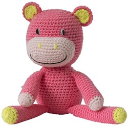 Global Affairs Kuscheltier Nilpferd gehäkelt Koralle rosa - Fairtrade Baumwolle