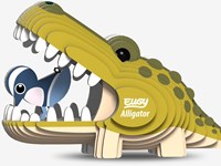 Eugy 3D Puzzle Alligator - Bastelset Tiermodell Karton umweltfreundlich