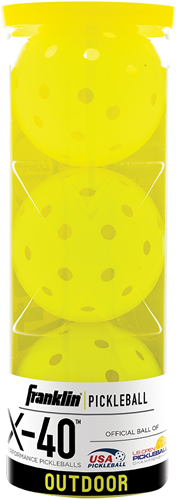 Franklin Outdoor X-40 Pickleball - Optic Yellow - Pack of 3