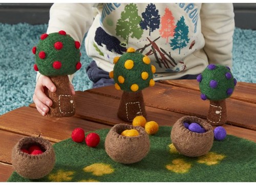 Cosy Felt Fruit Trees with Fruit (3Pk) - 52902