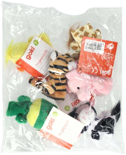 Goki Plüsch Fingerpuppen Tiere Set - 6 Stück - Lernspielzeug-2