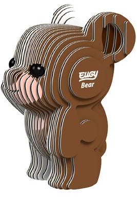 Eugy 3D Puzzle - Bär Bastelset nachhaltiger Karton 6+-2