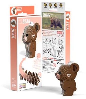 Eugy 3D Puzzle - Bär Bastelset nachhaltiger Karton 6+-3