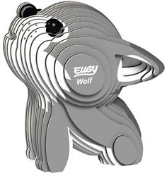 Eugy 3D Modell Wolf Bastelset Wildtier Karton 6+