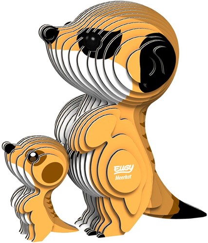 Eugy 3D-Puzzle Erdmännchen Karton buntes Tier Spielzeug