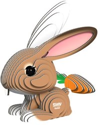 Eugy 3D Puzzle Hase - Bauernhoftier Bastelset Karton ab 6 Jahren