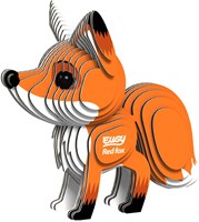 Eugy 3D Puzzle - Roter Fuchs Karton Bastelset Waldtier 6+