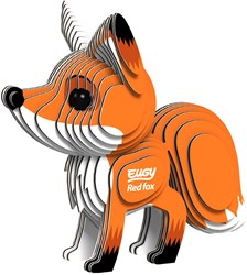 Eugy 3D Puzzle - Roter Fuchs Karton Bastelset Waldtier 6+