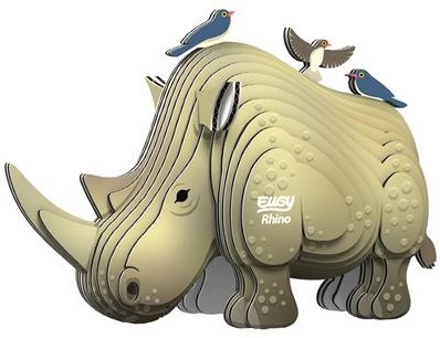 Eugy 3D Puzzle - Nashorn - Tierpuzzle - Kreatives Spielzeug-2