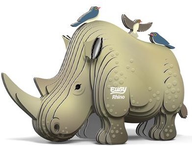 Eugy 3D Puzzle - Nashorn - Tierpuzzle - Kreatives Spielzeug-3