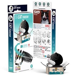 Eugy 3D Puzzle Katze - Tuxedo - nachhaltiger Karton - Tier Spielzeug