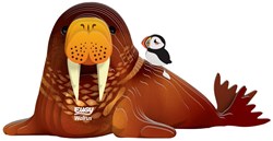 Eugy 3D Puzzle - Walross Bastelset aus Karton für Kinder
