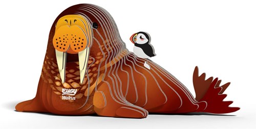 Eugy 3D Puzzle - Walross Bastelset aus Karton für Kinder-2