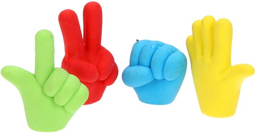 Duckiez Radiergummi Hand geformt - 100 Stück im Topf - transparent grün-2