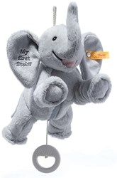 Steiff Plüsch Musikdose Ellie Elefant, hellgrau - 25 cm Kuscheltier
