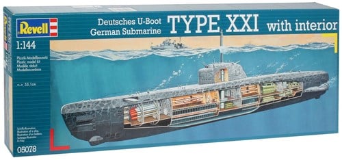 Revell U-Boot Modellbau Type XXI U 2540 - Maßstab 1:144 - Bausatz