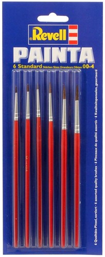 Revell Pinsel Set - Modellbau Pinsel 6 Stück Katzenzunge