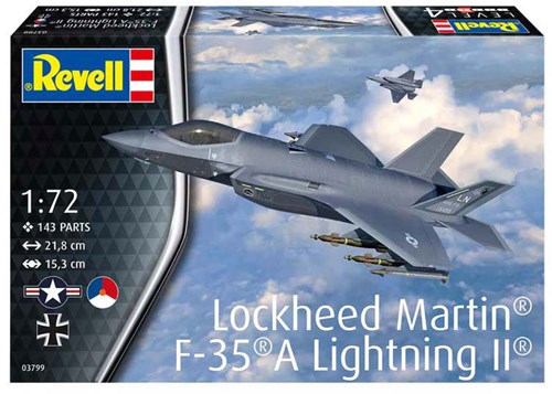 Revell Modellbau Flugzeug Lockheed Martin F35A Lightning II 1:72