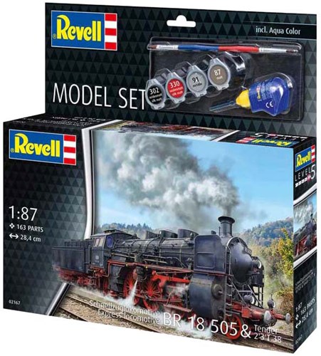 Revell Modellbausatz Dampflokomotive BR18505 1:87 - 163 Teile-3