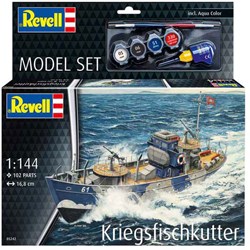 Revell Modellbausatz KFK Fischkutter Maßstab 1:144 102-teilig