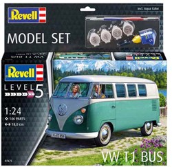 Revell Modellbausatz VW T1 Bus 1:24 - 146 Teile Modellauto