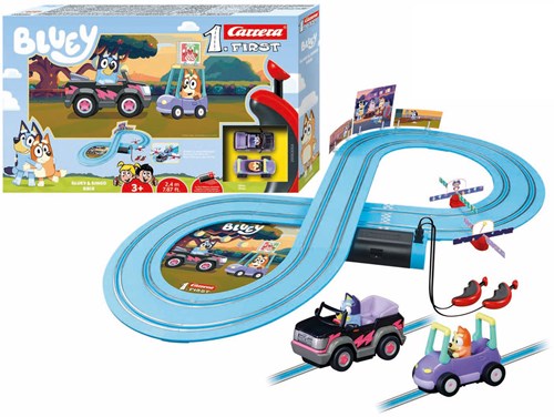 Carrera Rennbahn Bluey & Bingo - Spielzeug Rennstrecke 2,4 Meter-2