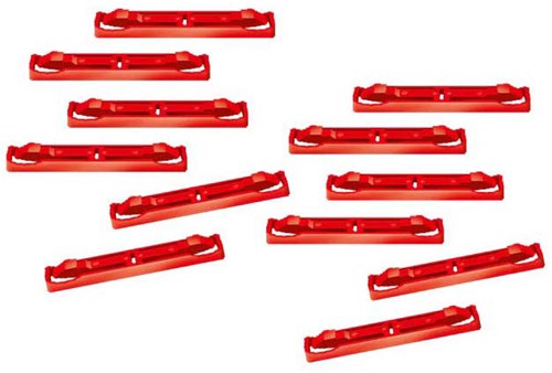 Carrera Rennbahn Verbindungsklammern rot - 20 Stück für Digital 124