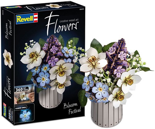 Revell Holzblumen Set mit Vase und Duft - kreatives Spielzeug für Kinder-2