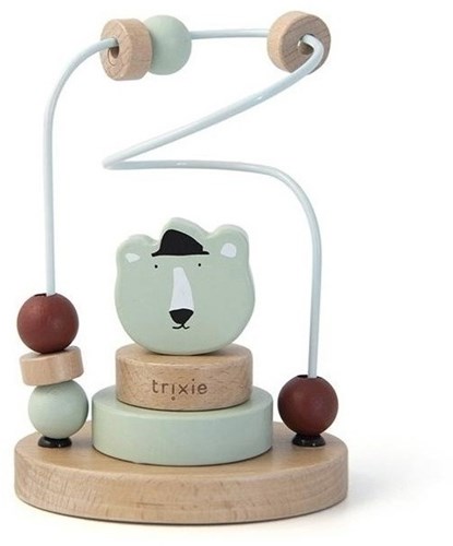 Trixie Holzperlenlabyrinth - Lernspielzeug Mr. Polar Bear grün-3