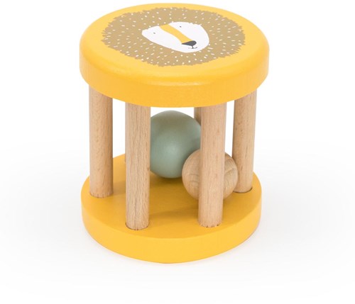 Trixie Holz Baby Rassel Spielzeug - Mr. Lion - FSC Holz - Gelb