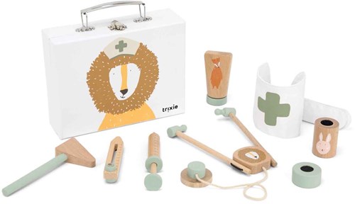 Trixie Holz-Arztkoffer Spielzeug für Kinder - pädagogisches Rollenspiel