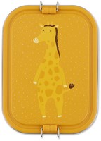 Trixie Brotdose groß - Edelstahl Lunchbox Mr. Giraffe gelb