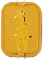 Trixie Brotdose groß - Edelstahl Lunchbox Mr. Giraffe gelb